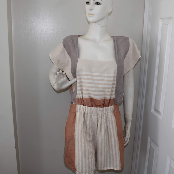 Anthropologie Elevenses Multicolor Romper - Picture 2 of 8